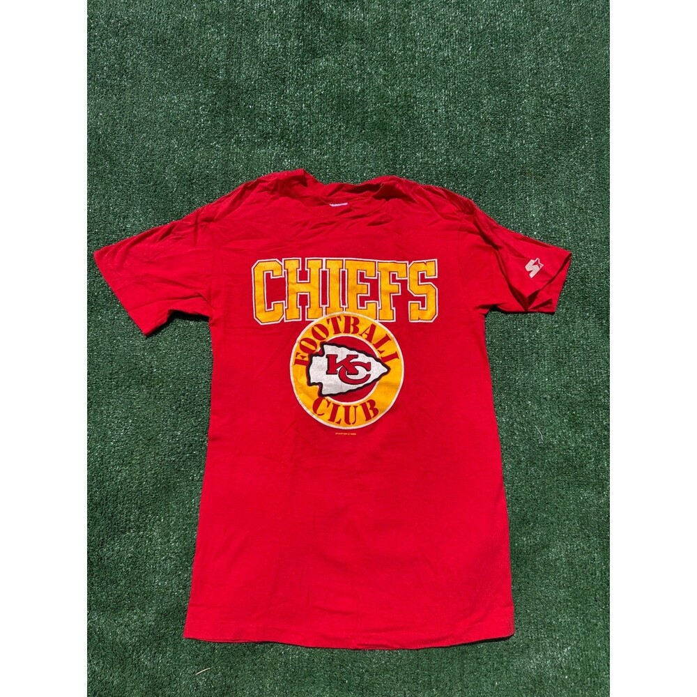 Vintage 1980s Kansas City Chiefs Football T Shirt Medium Single Stitch Starter